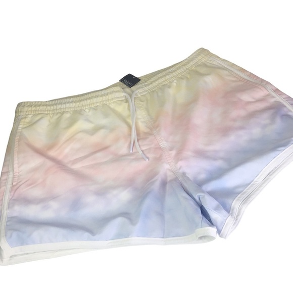 New ABERCROMBIE & FITCH Mens XL Cabana Swim Trunks Rainbow Ombre Pride - Picture 5 of 15